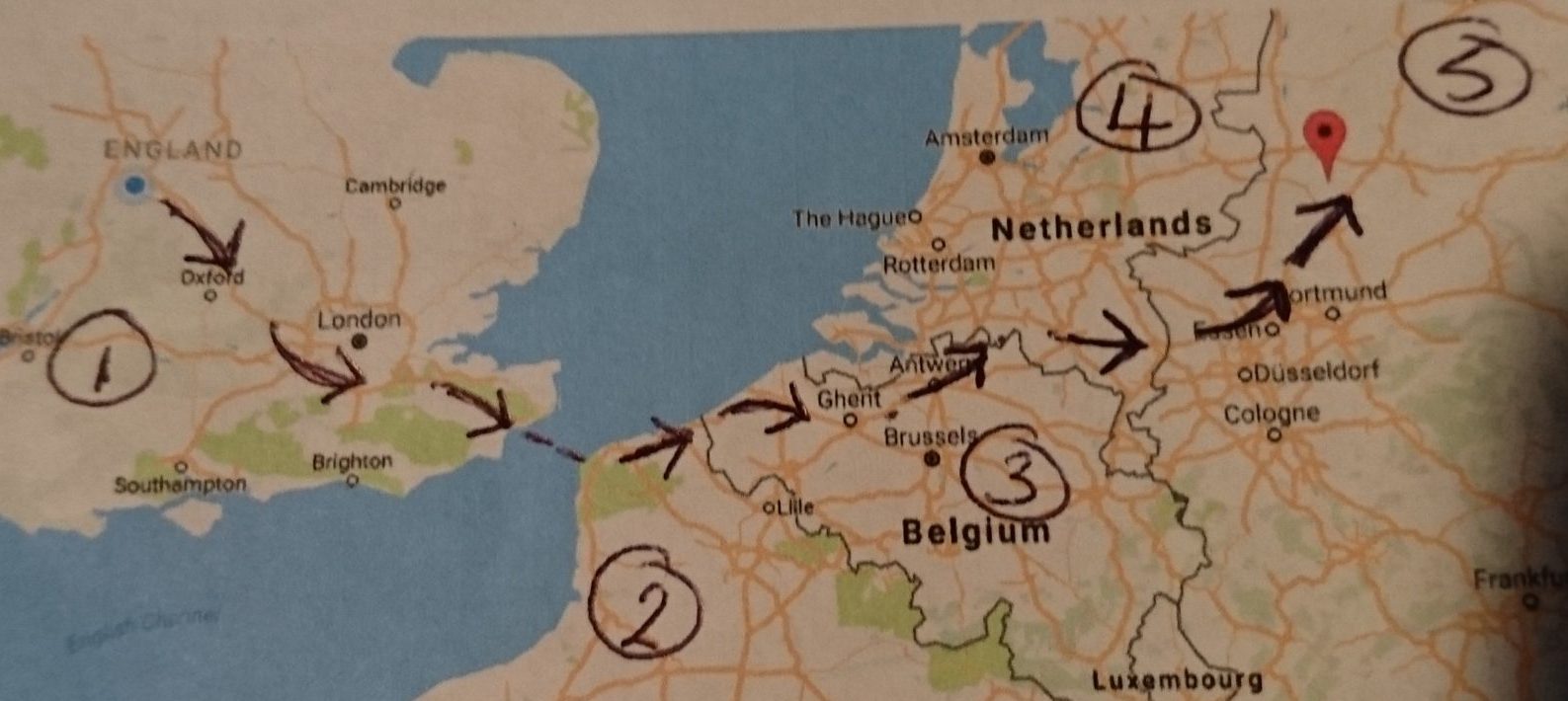 Motorcycle tour England, France, Belgium, Holland & Germany