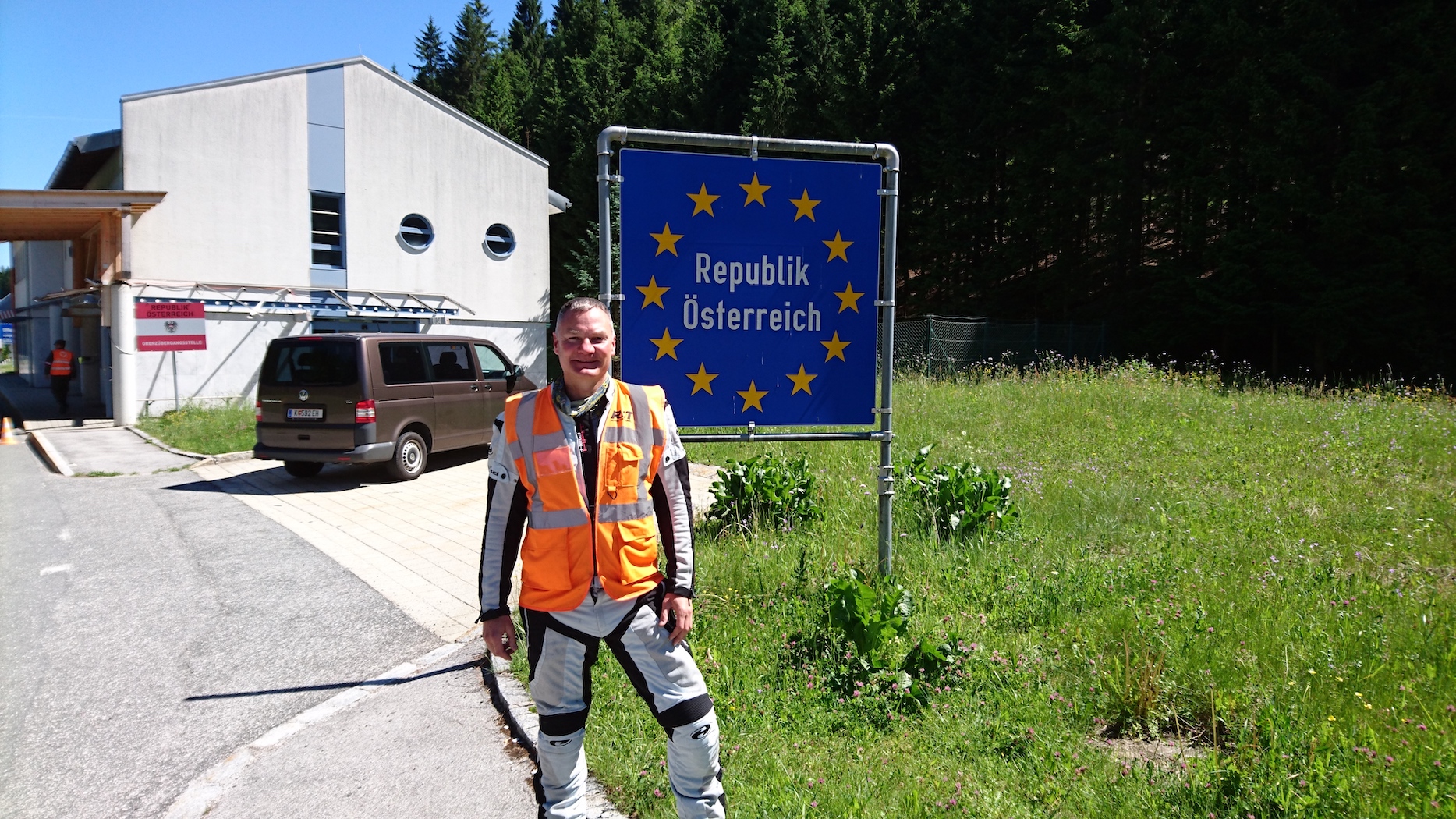 Eyropean Motorcycle tour Austria border