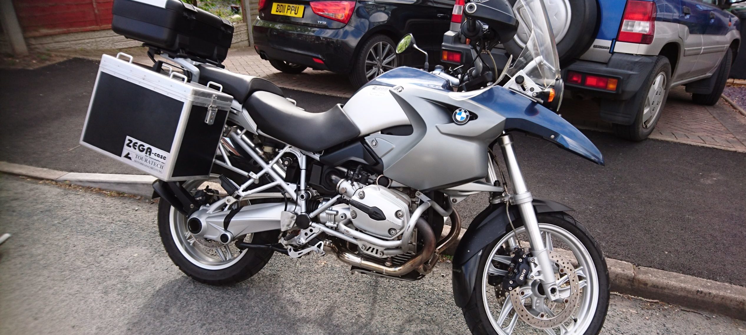 BMW R1200GS ready for European motorcycle tour 20 Countries in 20 Days