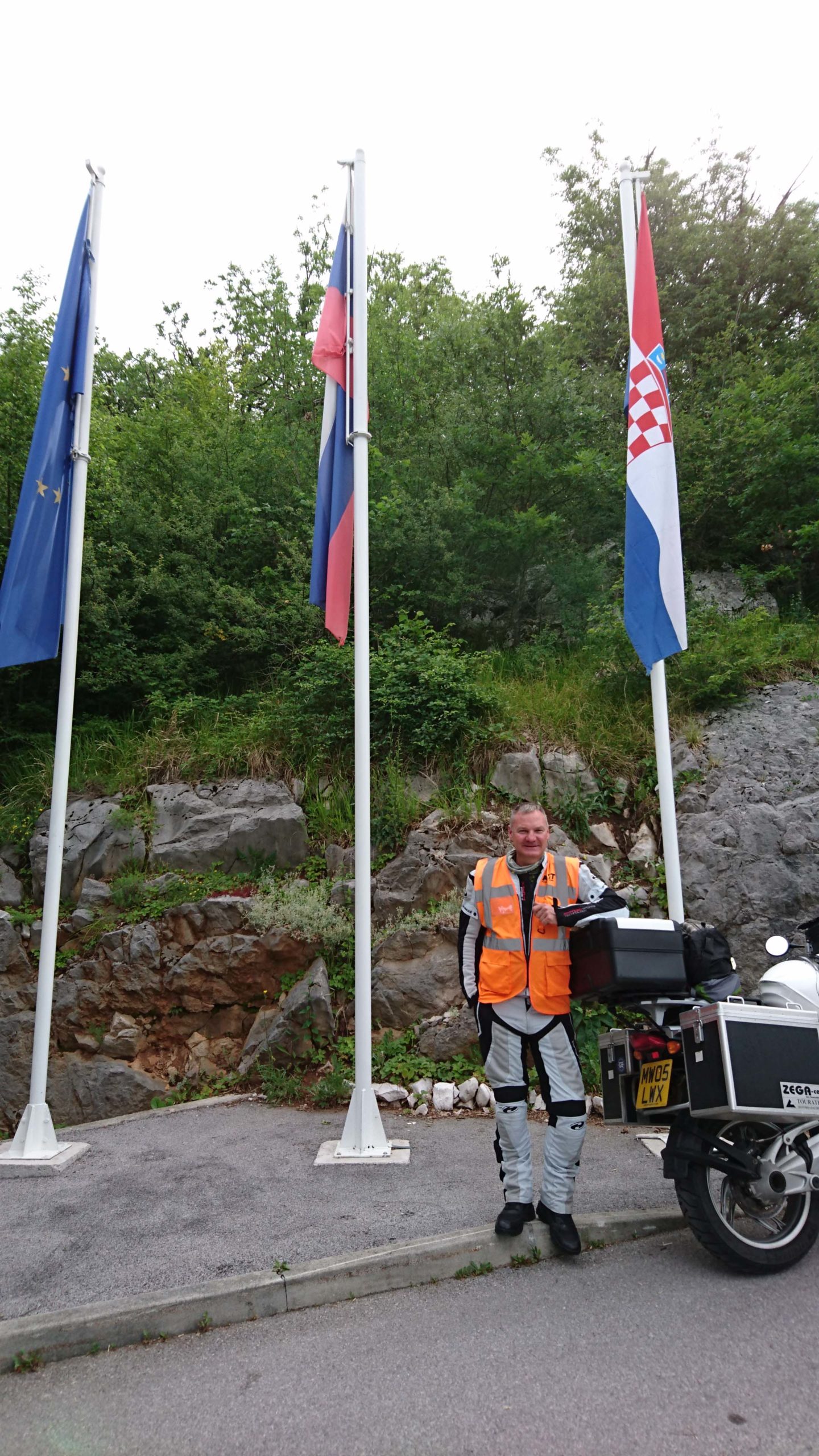 European motorcyle tour Croatia border