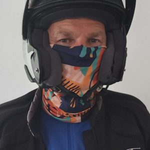Neck tube under motorcycle helmet